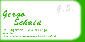 gergo schmid business card